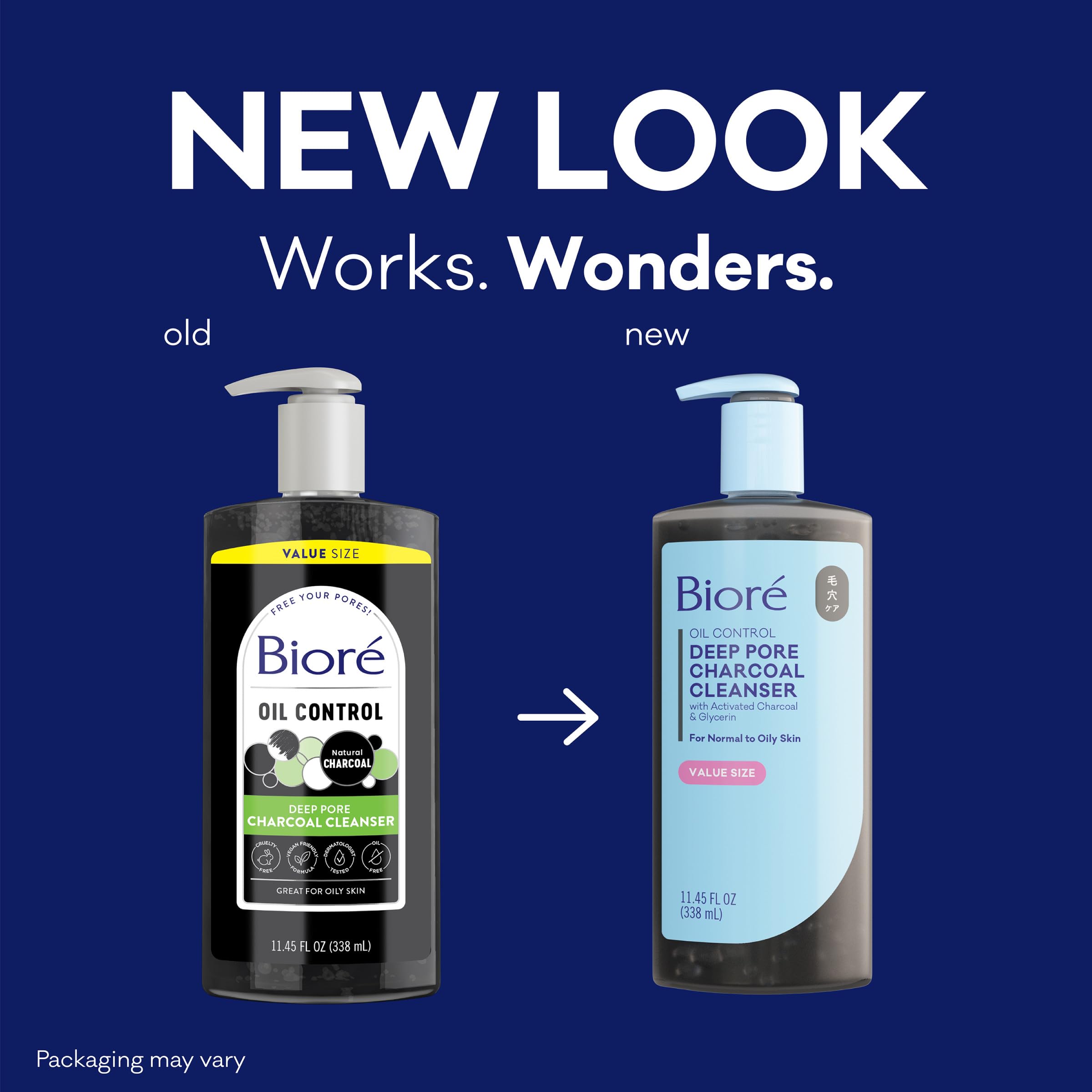 Biore charcoal foam demonstrates the refreshing lather that purifies oily skin.