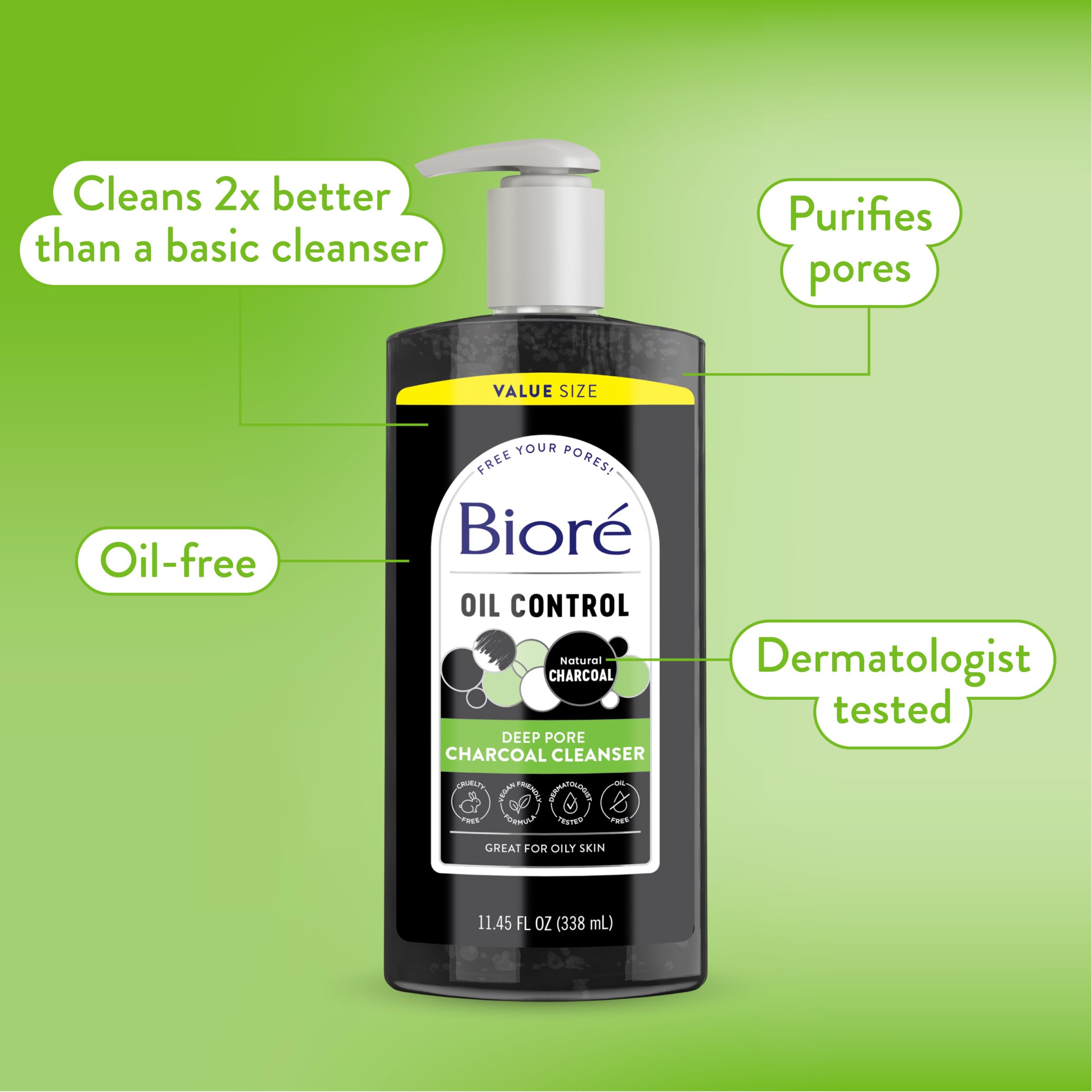 Oily skin care with Biore Charcoal Deep Pore for impurity removal and balance.