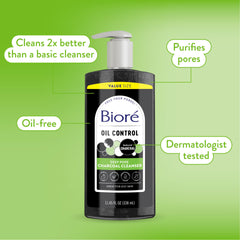 Oily skin care with Biore Charcoal Deep Pore for impurity removal and balance.