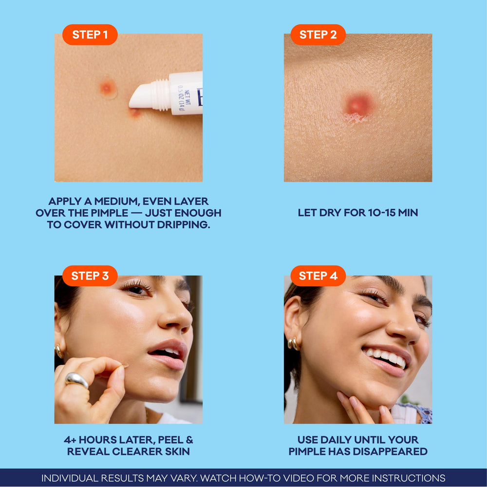 Biore Paint and Peel patch on nose crevice fits hard-to-cover areas.