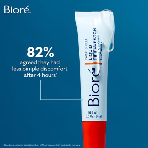 Biore liquid patch near the nose shows flexible coverage.