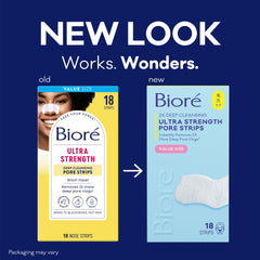 Biore Pore Strip with C-Bond Technology binds to blackheads for efficient removal.