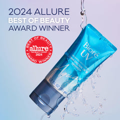 Biore UV Aqua Rich SPF 50 application demonstrates fast absorption without white cast.