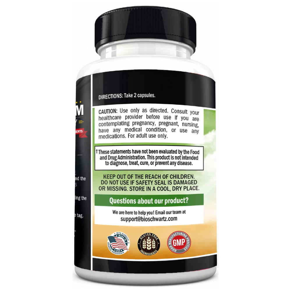 BioSchwartz bottle with glass suggests daily routine and ease of use