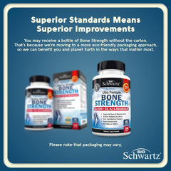 BioSchwartz Bone Strength ingredients label highlighting minerals and calcium types