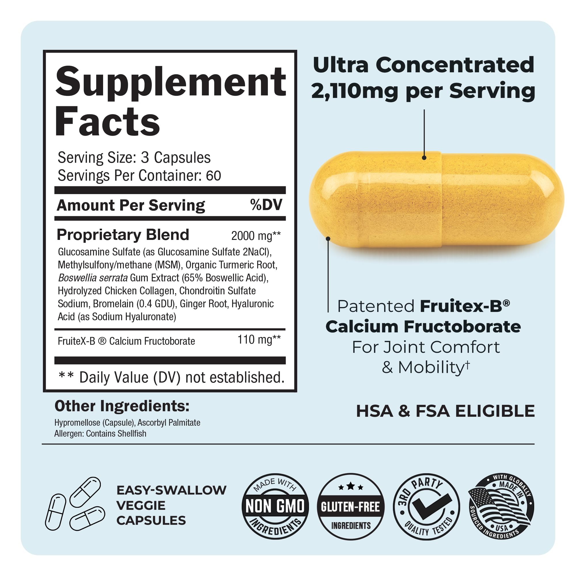 BioSchwartz FruiteX-B bottle highlights unique joint mobility ingredient.