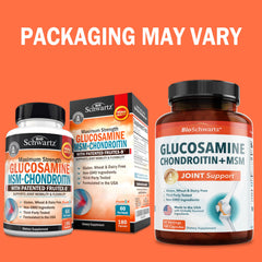BioSchwartz capsules glucosamine chondroitin msm for convenient daily joint support.