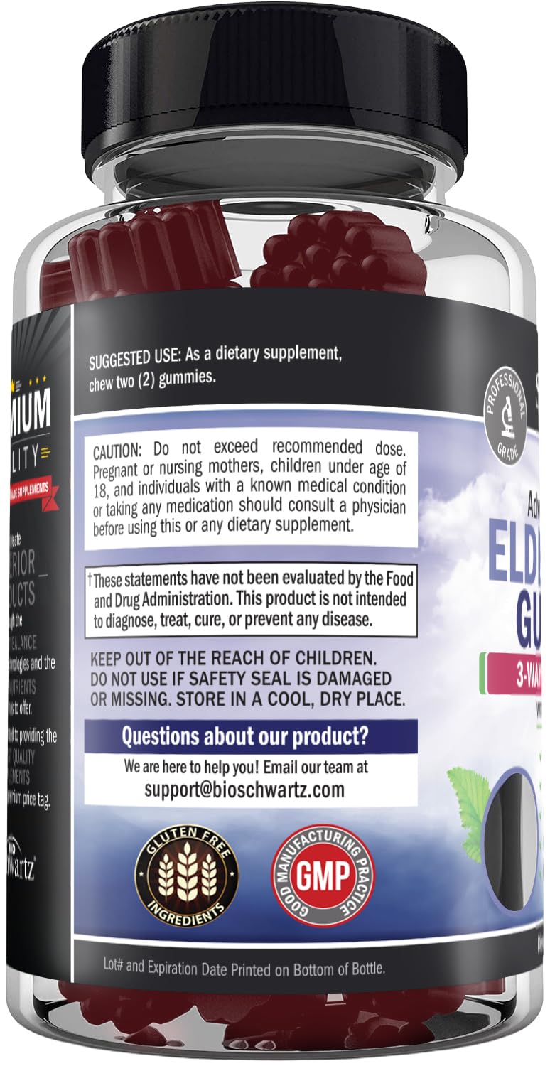 BioSchwartz Elderberry Gummies third-party-testing-seal signals purity and quality you can trust.