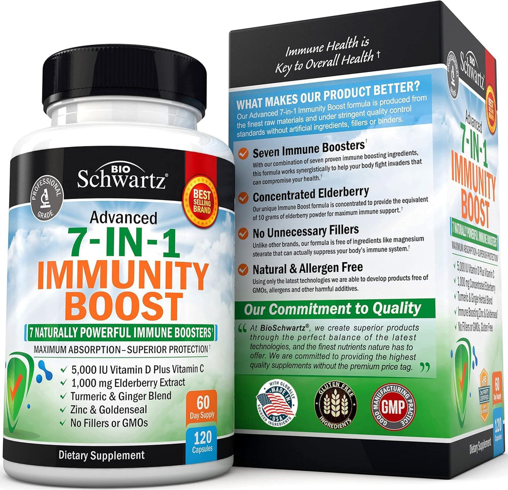 BioSchwartz immunity product on shelf for daily use