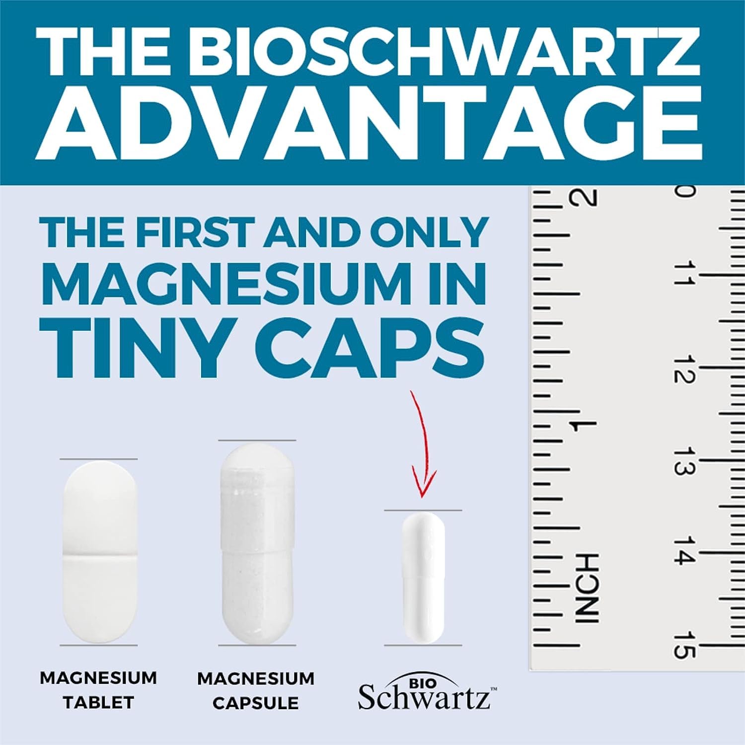 Nutrition label shows 500 mg magnesium per capsule and vegan ingredients.