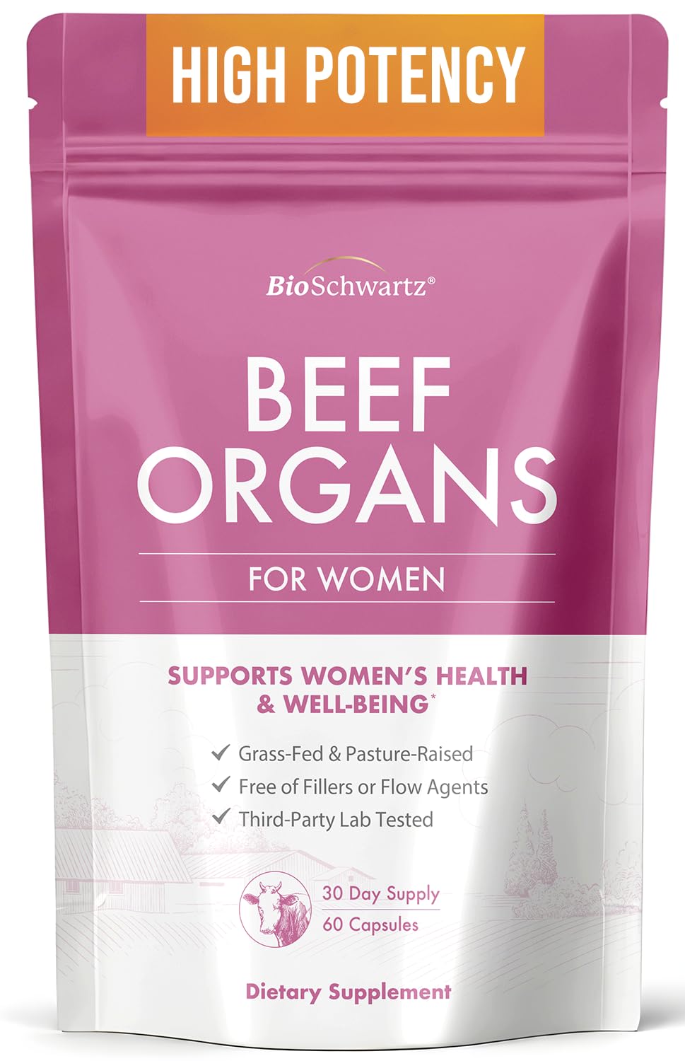 BioSchwartz Primal beef organ capsules closeup for daily vitality support
