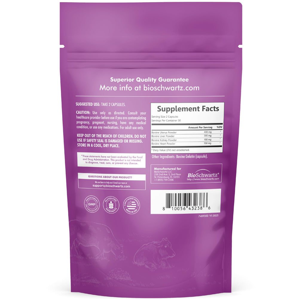 BioSchwartz Primal packaging with purity testing badge