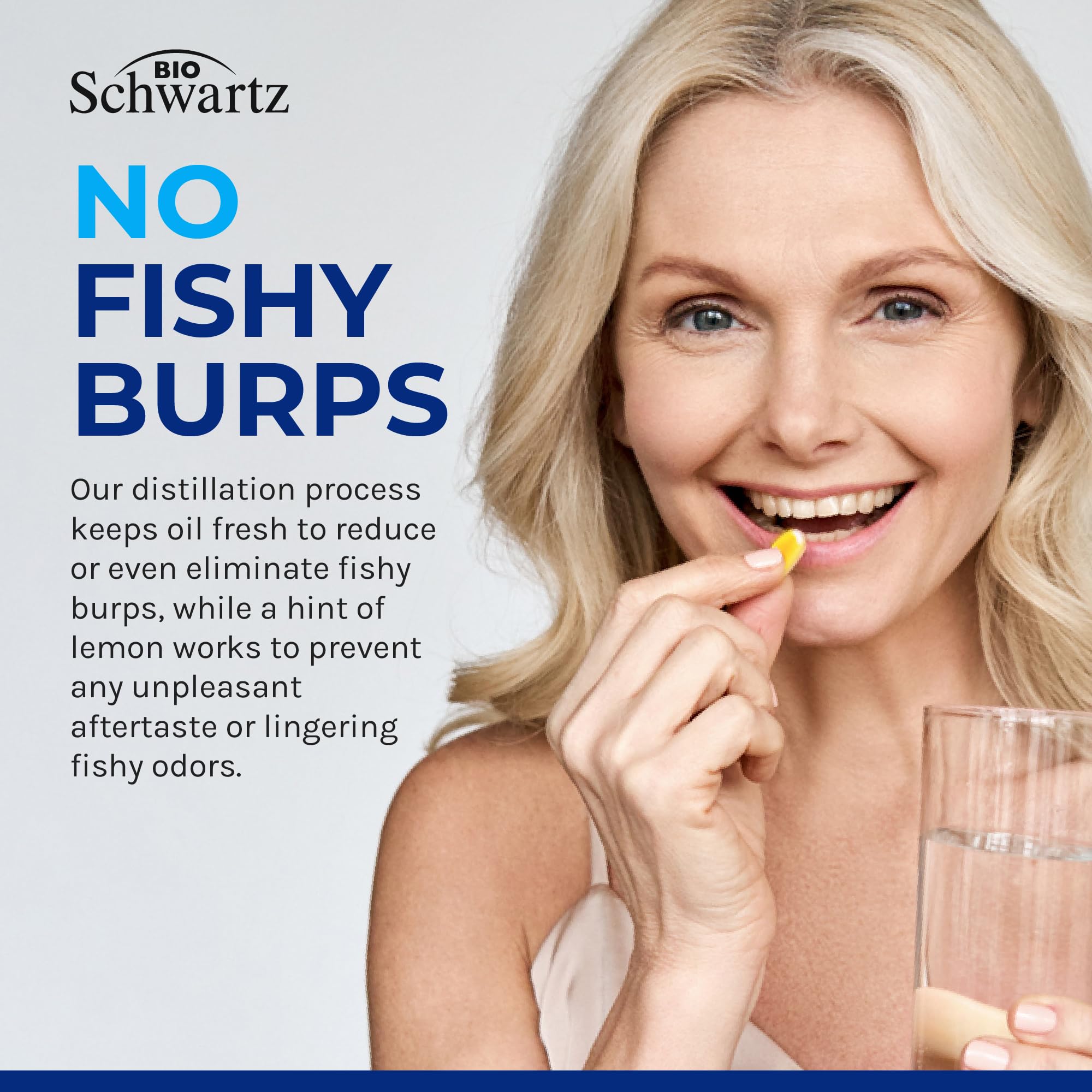 BioSchwartz sustainably sourced omega-3 bottle emphasizes purity and responsibility.