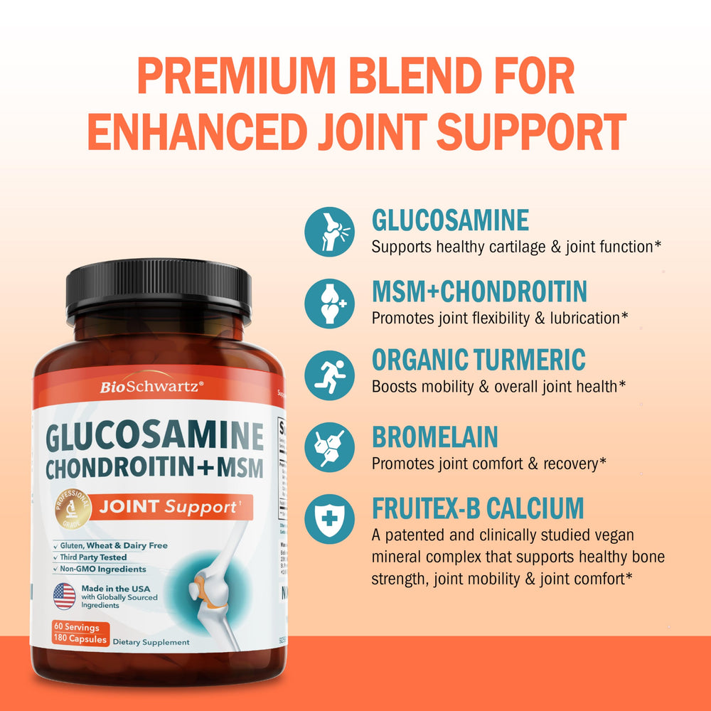 BioSchwartz turmeric ginger bottle for natural anti-inflammatory support.