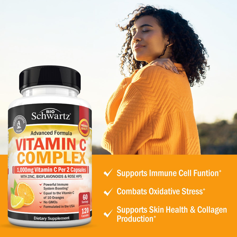 BioSchwartz Vitamin C Complex capsules with rose hips and bioflavonoids