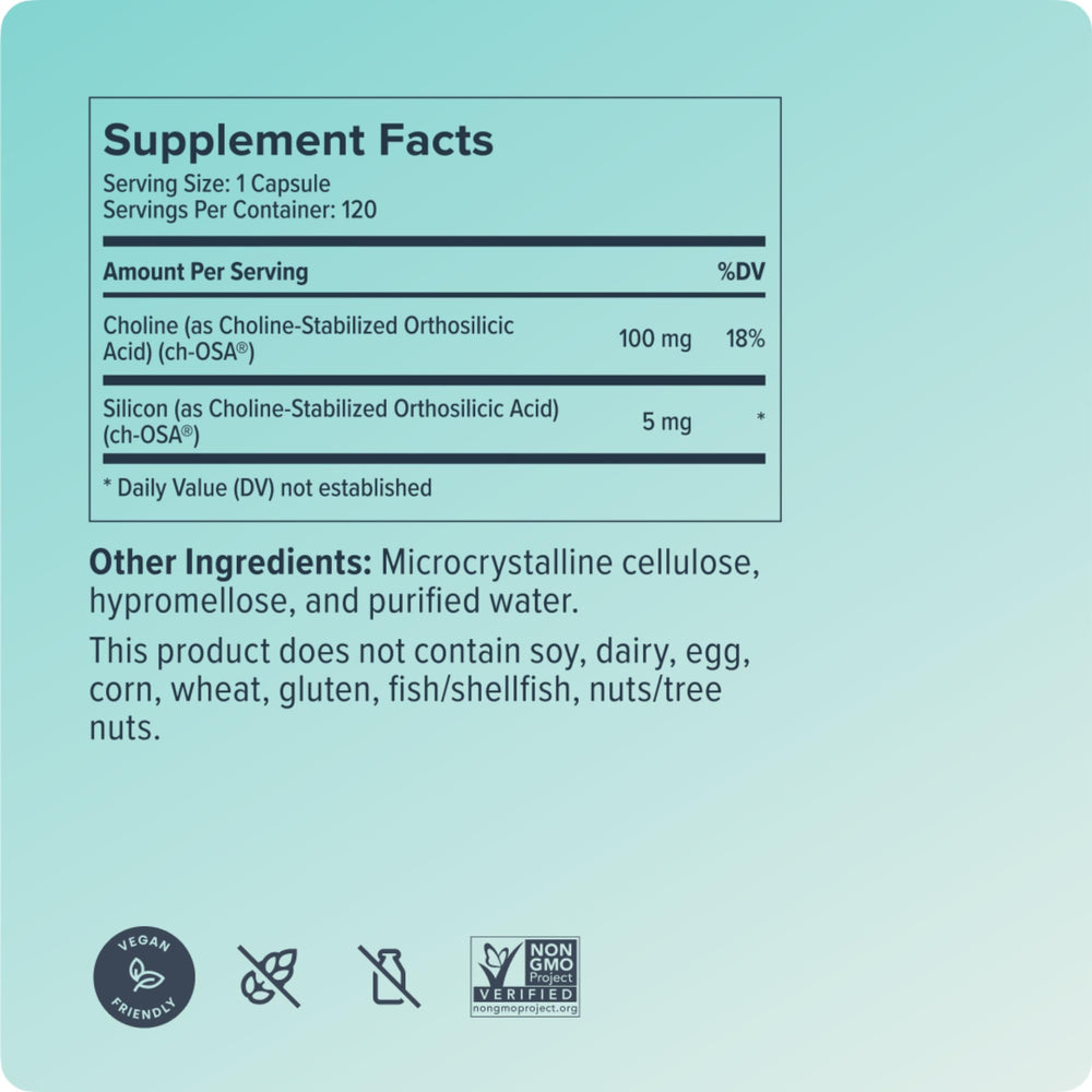 Biosil Collagen Booster packaging highlights the patented ch-OSA activator