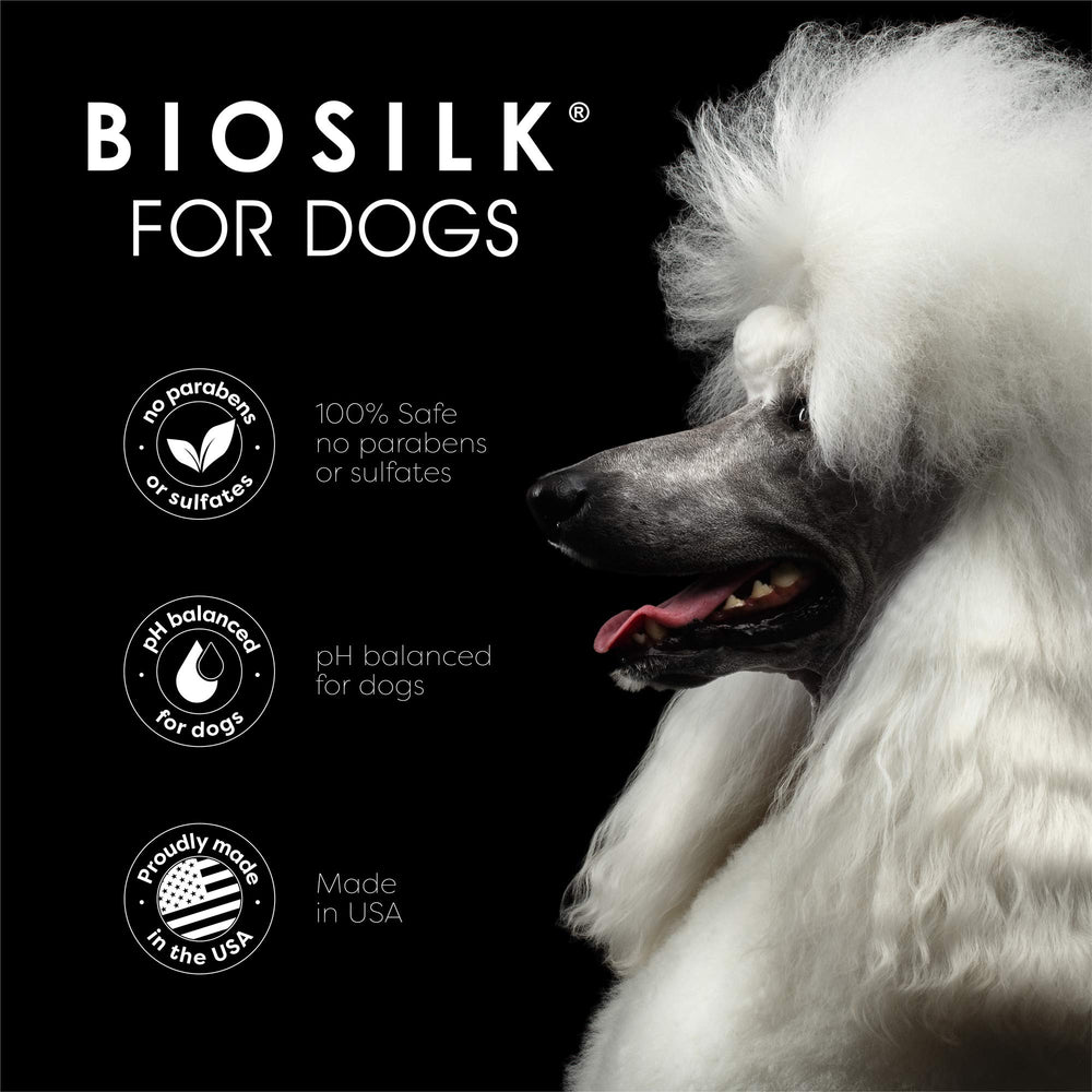 BioSilk for Dogs light fragrance leaves a fresh scent post-grooming.