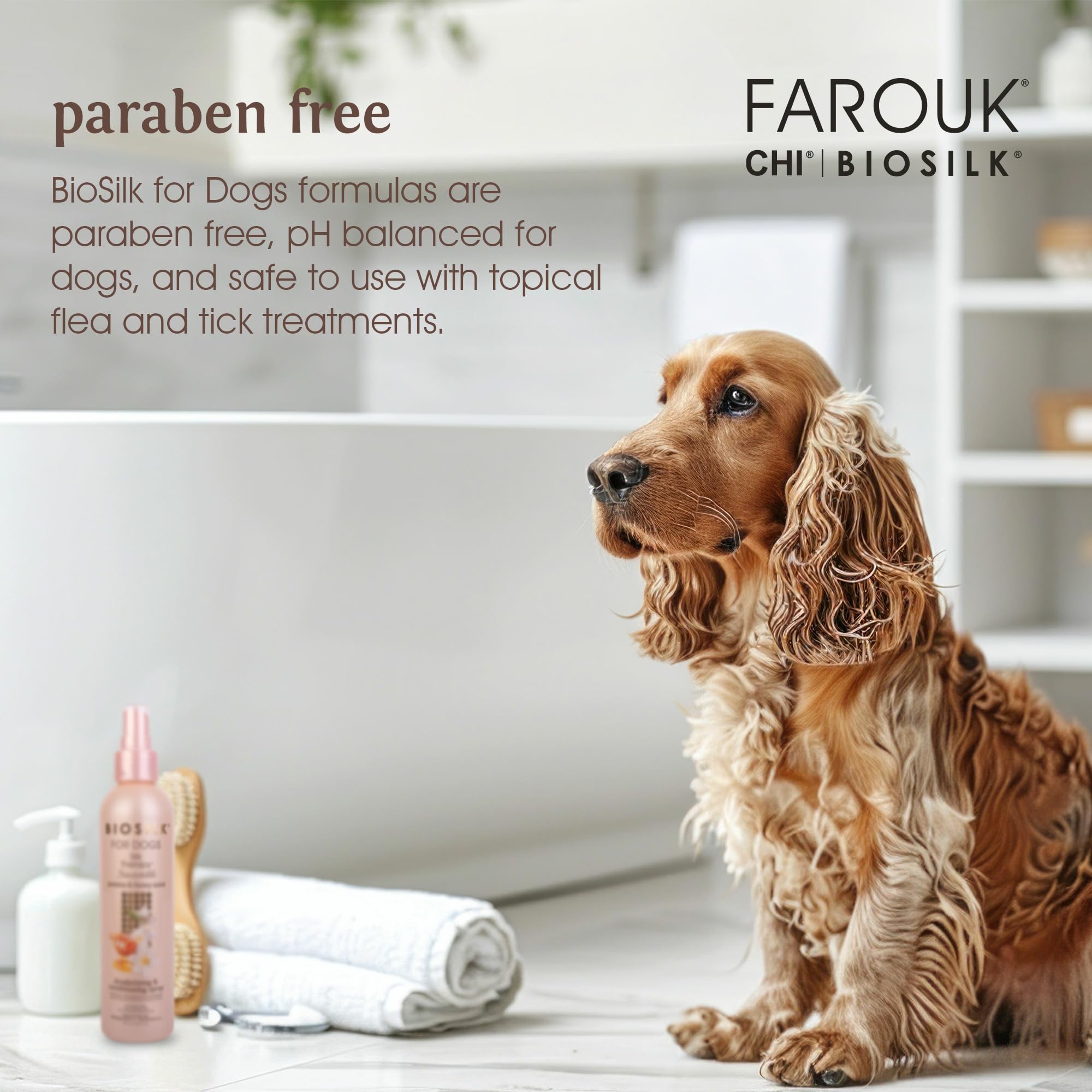BioSilk for Dogs Silk Therapy Spray jasmine honey fragrance freshens between baths