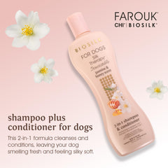 BioSilk for Dogs lathering coat demonstrates easy cleansing.