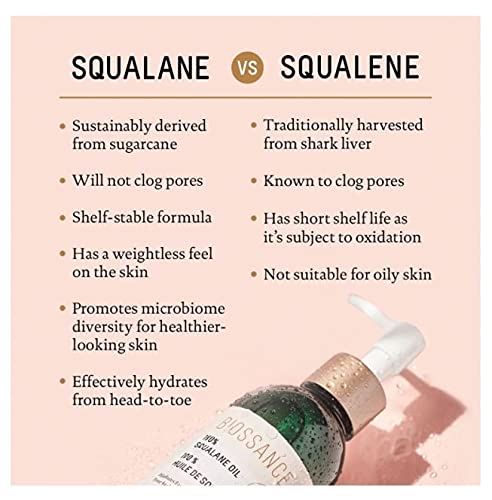 BIOSSANCE 100% Squalane Oil vegan formula supports guilt-free skincare.