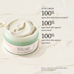 BIOSSANCE Squalane + Caffeine Toning Body Cream swatch on arm for moisture