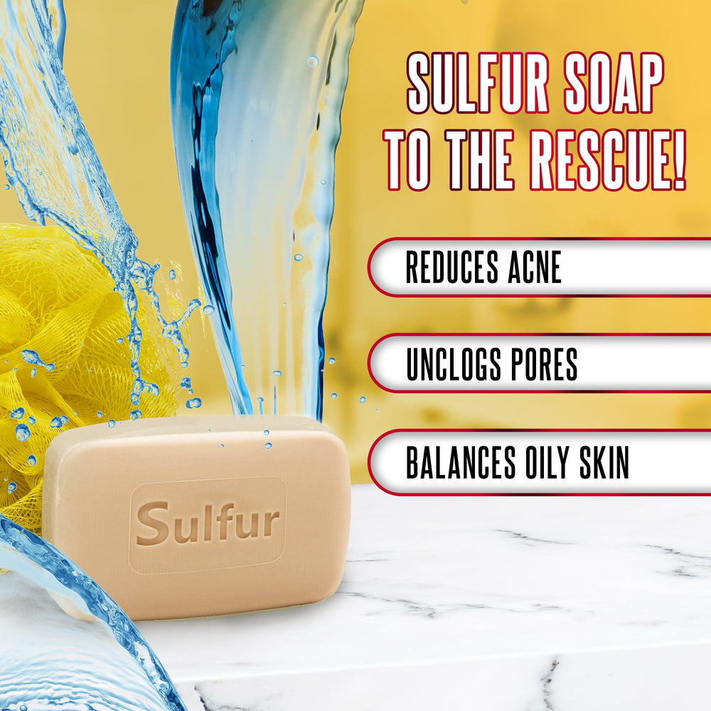 Biosulfur Grisi soap lather on skin demonstrating deep cleansing action.