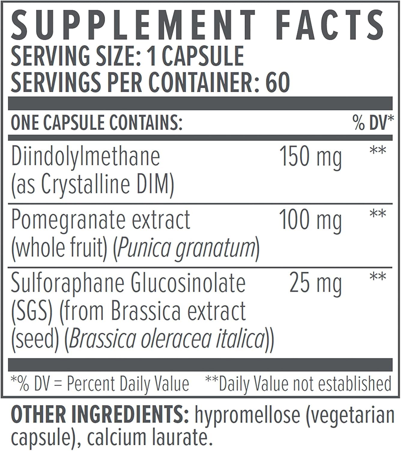 Product image highlighting dosage guidance on Biote DIM SGS+ bottle.