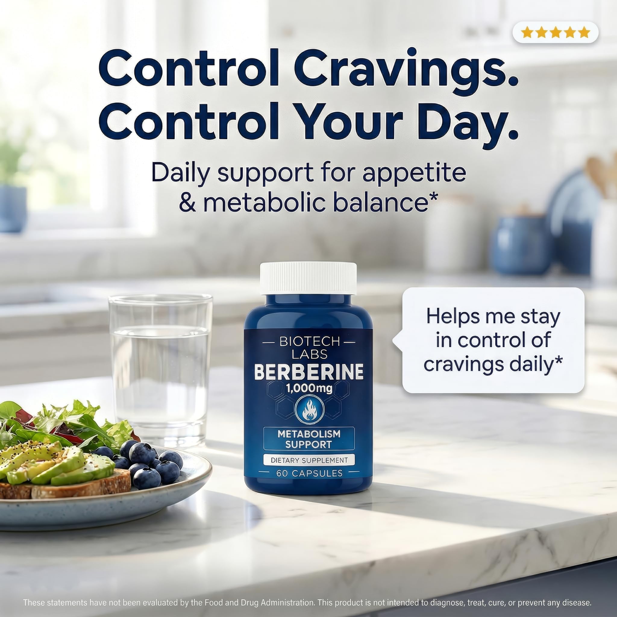 Biotech Labs Berberine 1000mg capsules closeup showing capsule texture and potency.