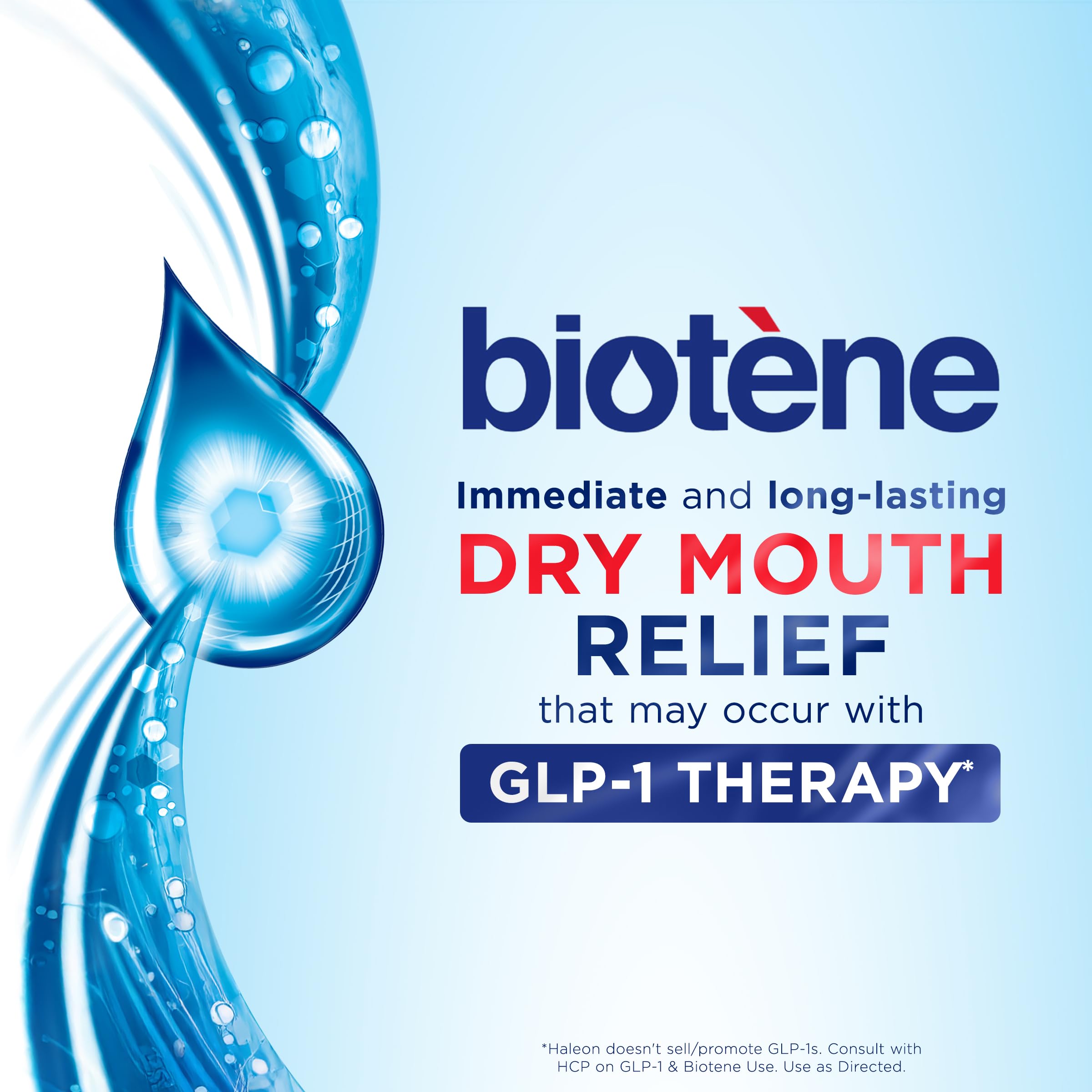 Biotène mouthwash offers up to four hours of relief