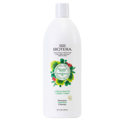 Biotera Long & Healthy Shampoo shows a rich-lather texture for strong, smooth long hair.