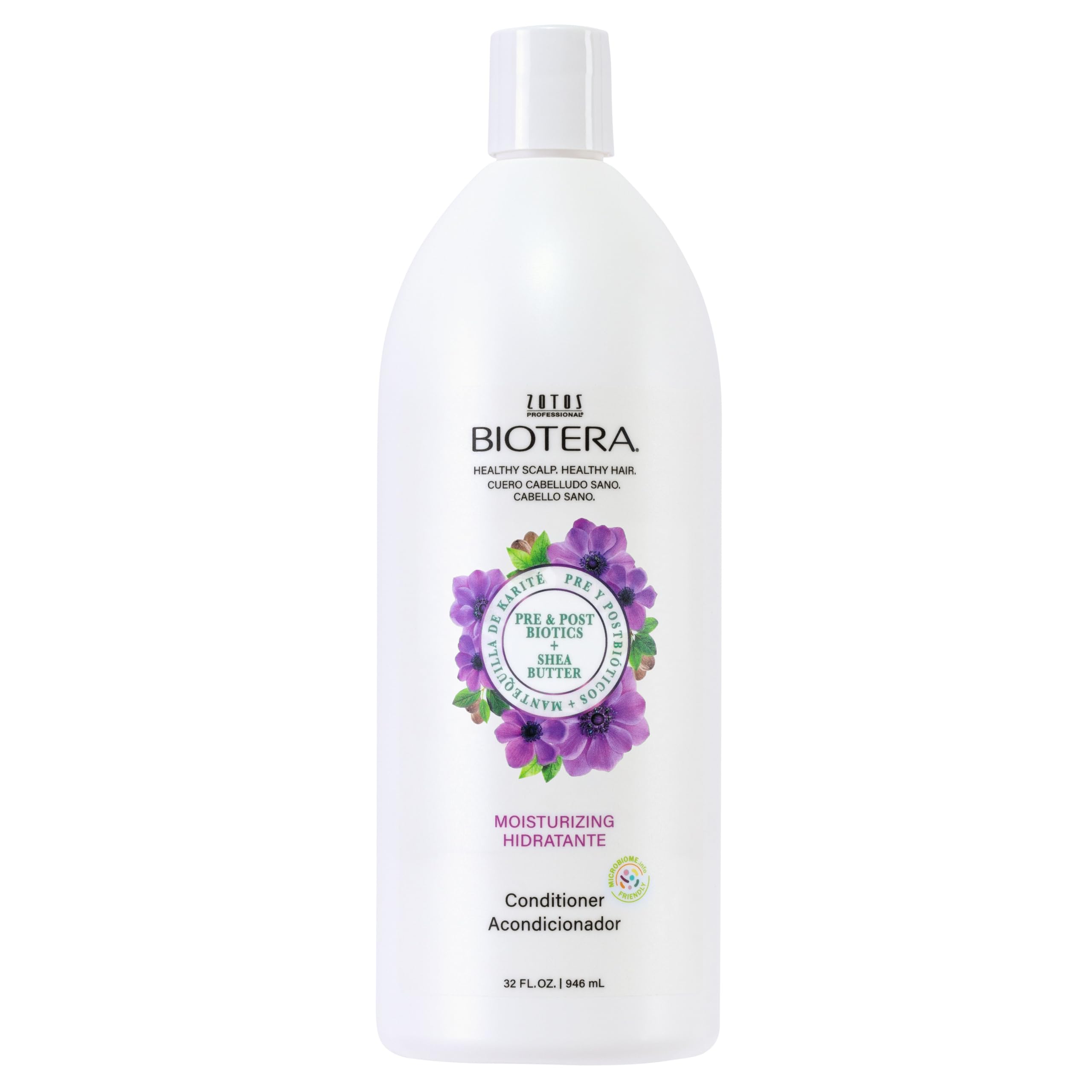 Biotera Moisturizing Conditioner bottle pour delivers lightweight daily hydration.