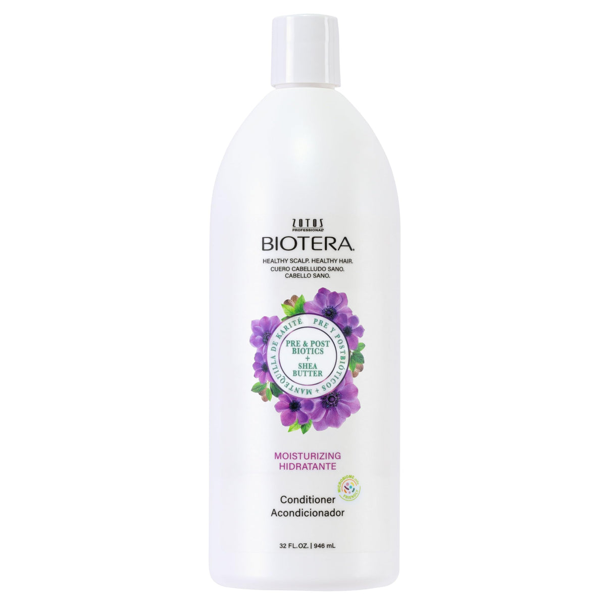Biotera Moisturizing Conditioner bottle pour delivers lightweight daily hydration.