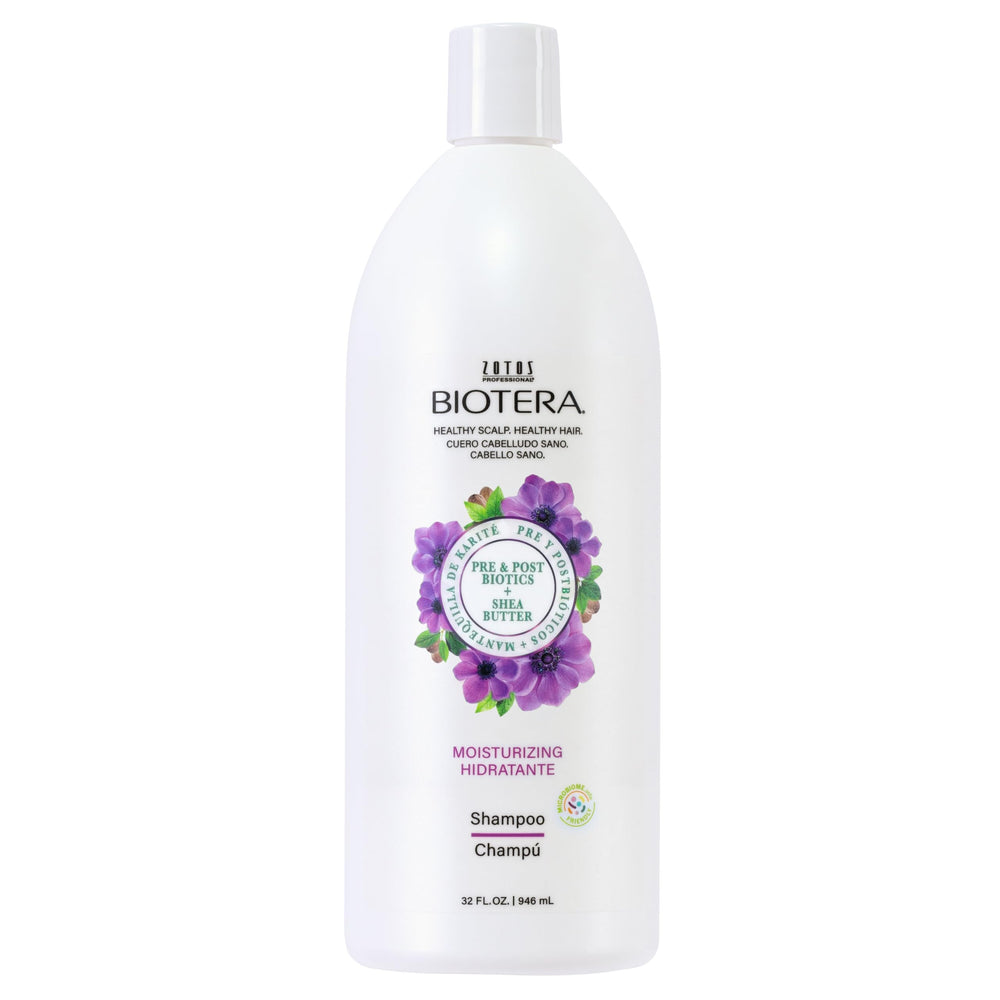 Biotera Moisturizing Shampoo bottle full shows a rich, color-safe cleanse for dry hair.