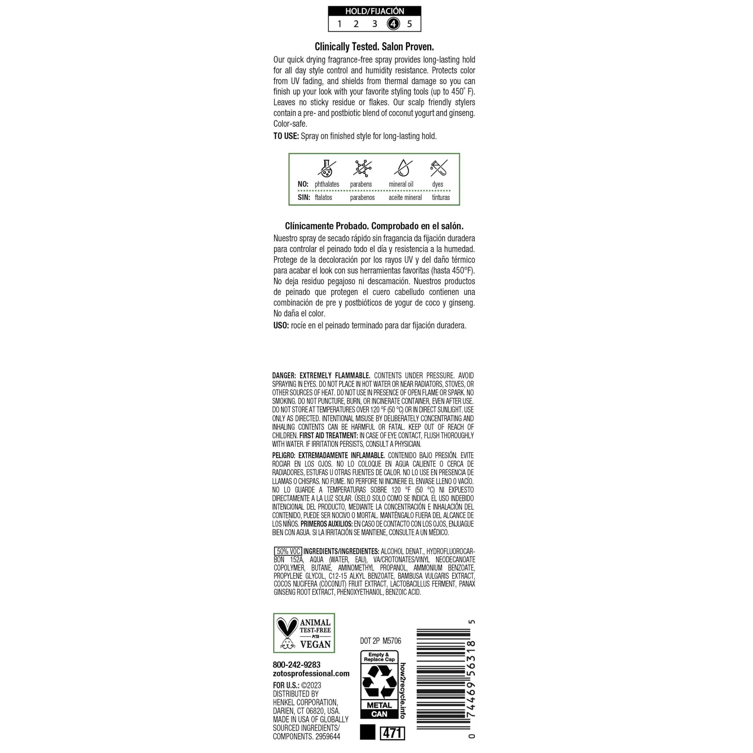 Biotera Styling Fragrance-Free Firm Hold Hair Spray fragrance-free option.