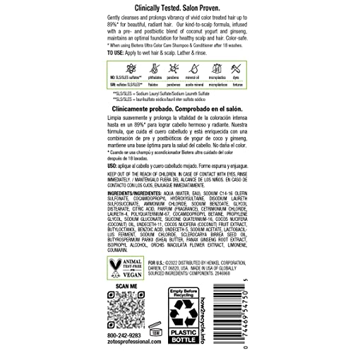 Biotera Ultra Color Care Shampoo microbiome-friendly logo highlighting scalp balance.