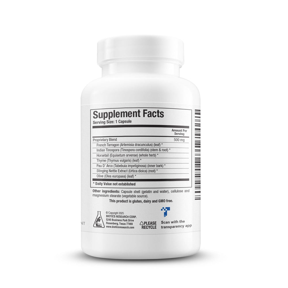 Biotics Research FC Cidal proprietary blend ingredients close-up for digestive wellness.