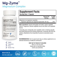 Mg-Zyme capsules close-up emphasizing relaxation and nervous system support