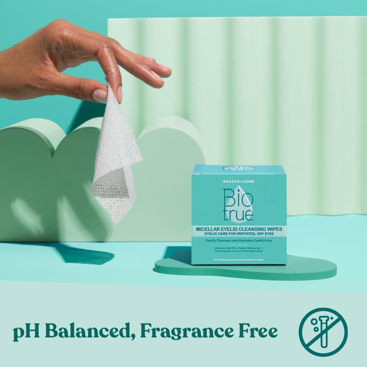 Biotrue 30-pack packaging demonstrates easy daily use on the go.