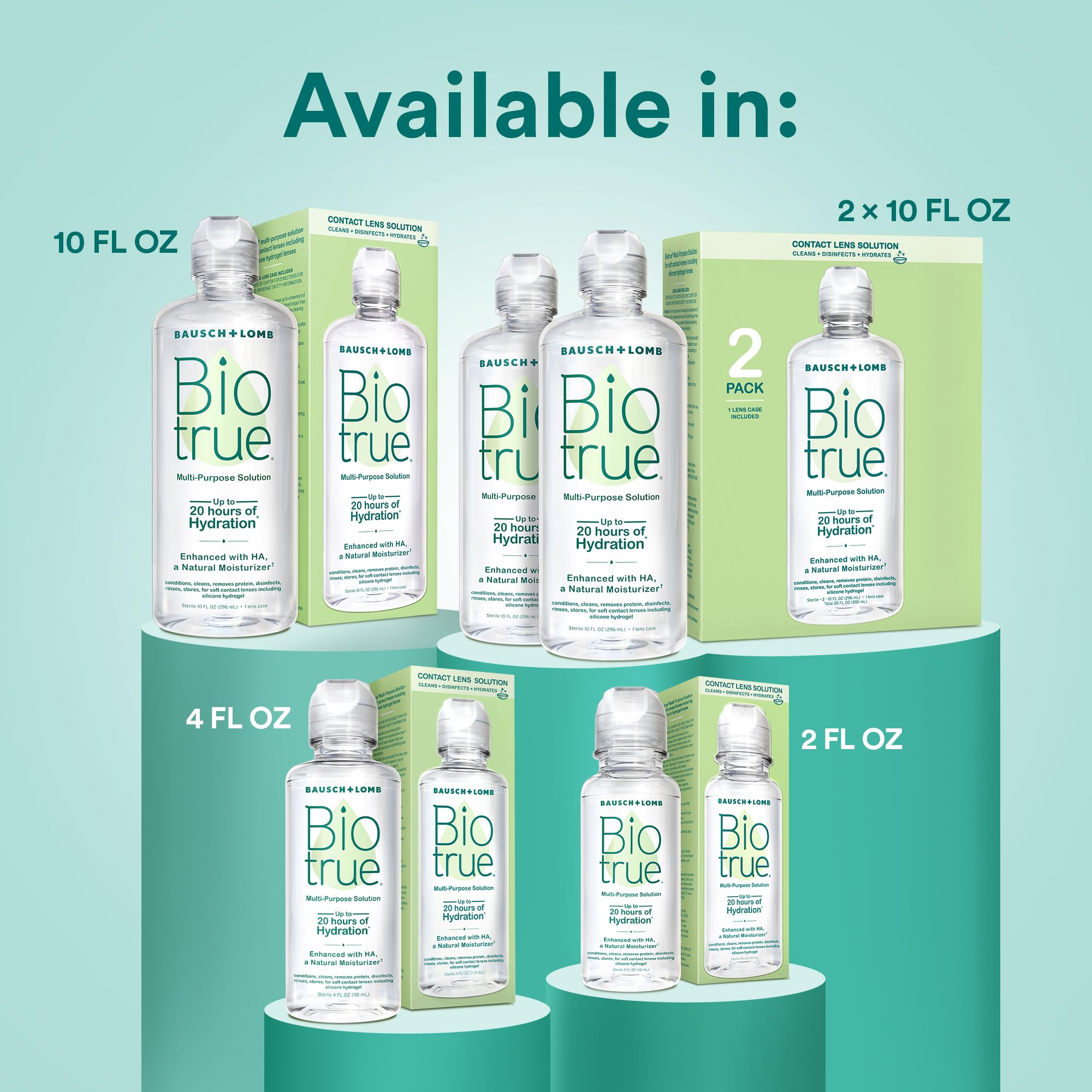 Biotrue hyaluronan moisture reinforces tears‑like hydration.