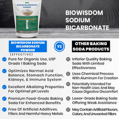 BioWisdom Aluminum-Free Baking Soda Powder sits ready for gentle recipes and food prep.