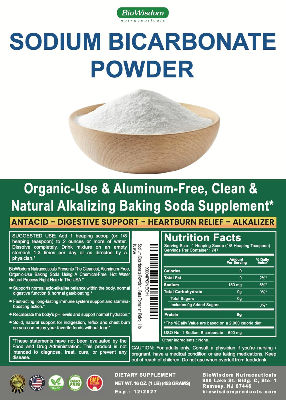 BioWisdom resealable packaging simplifies dosing and storage for busy households.