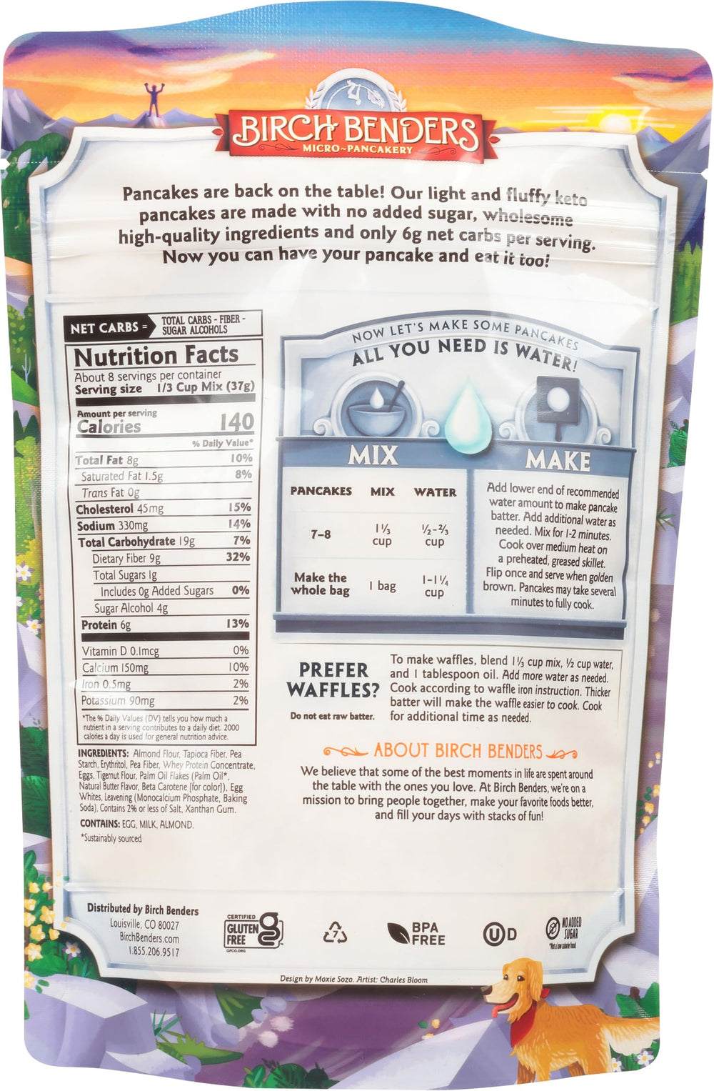 Almond and Tigernut flour blend for gluten-free batter by Birch Benders