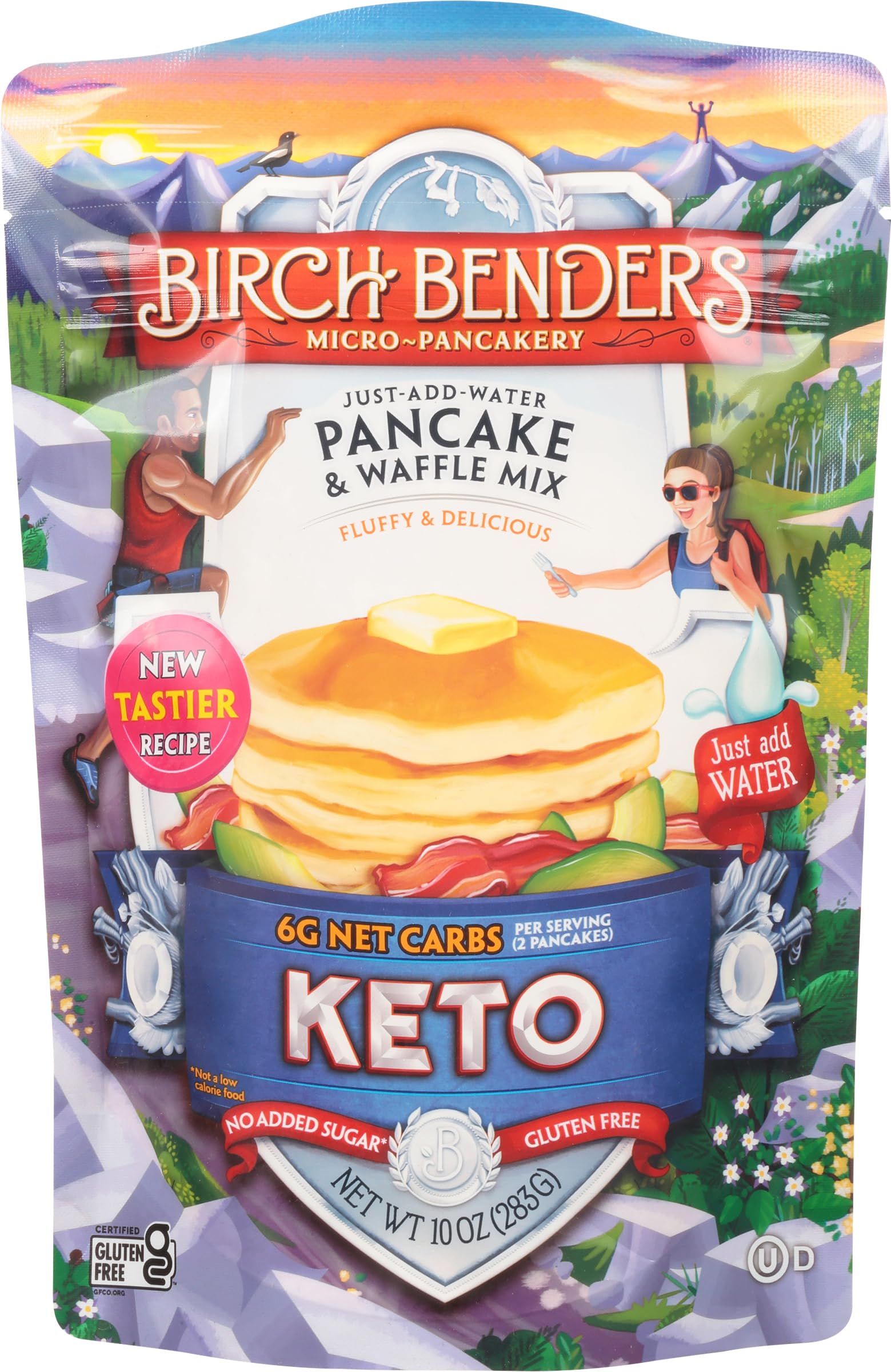 Birch Benders keto pancake mix pouch ready for quick, low-carb breakfasts