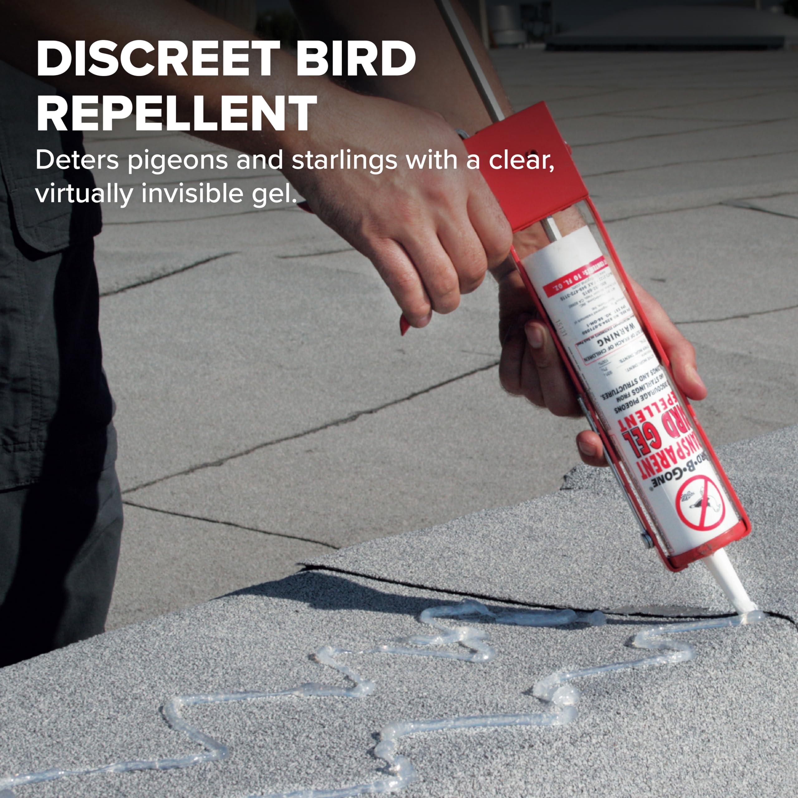 Bird B Gone gel sur surface extérieure: protège rebords et conduits durablement