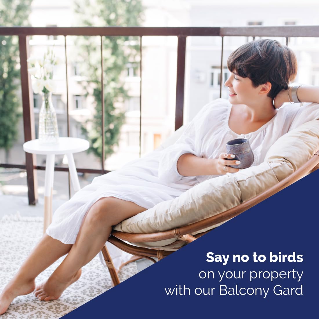 Bird-X Balcony Gard powered by battery option for flexible placement