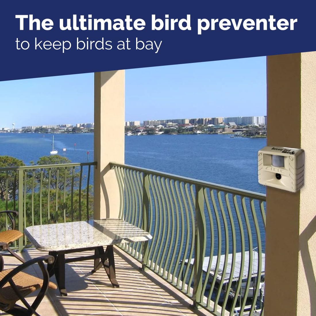 Bird-X Balcony Gard motion-sensor activation demonstrates deterrence in action