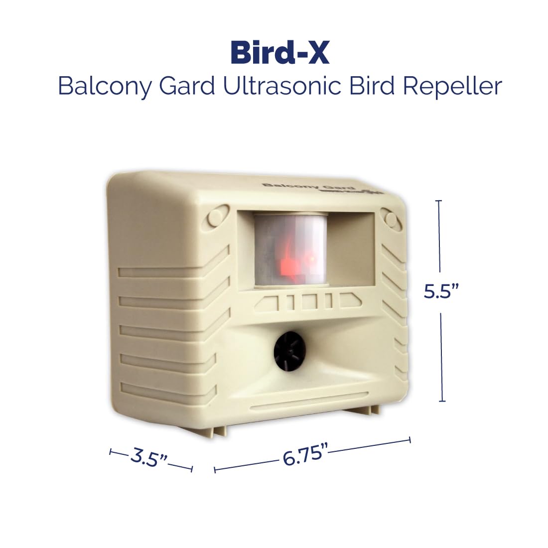 Bird-X Balcony Gard side installation showing easy surface mounting