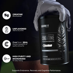 Birdman unflavored creatine mix dissolves easily in drinks after training.