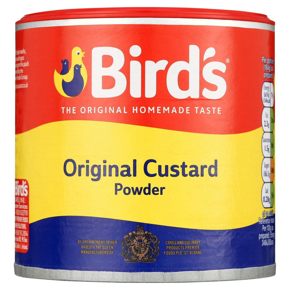 Bird's Custard Powder served as a comforting UK classic.