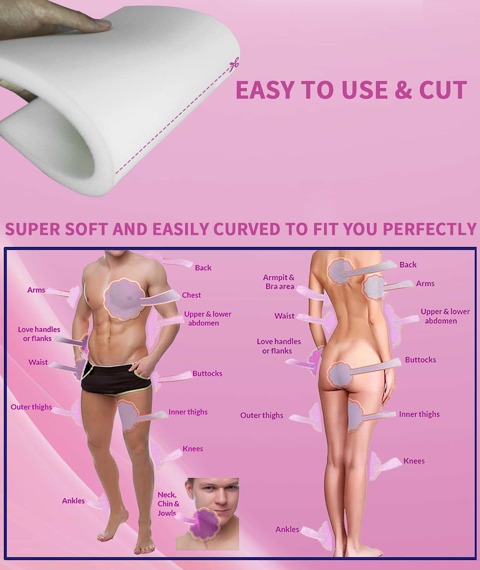 Birllaid curved-fit foam pad follows body contours for even coverage.